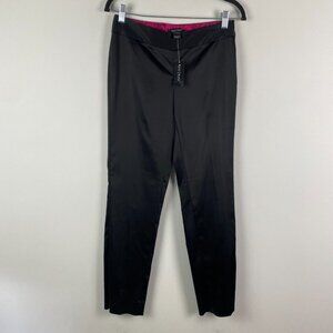 White House Black Market Legacy Pant Womens 2S 2 Short Black Slim Leg Side Zip